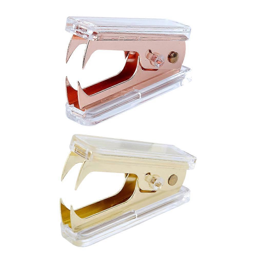 Book Binding Tool Office Stapler for Stapling Use 2Pcs Assorted Color