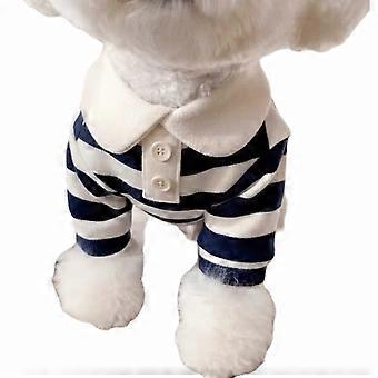 Collared Style Dog Striped Shirt Comfortable Breathable T Shirts Soft Cooling Vest Thin for Puppy Dogs Cats