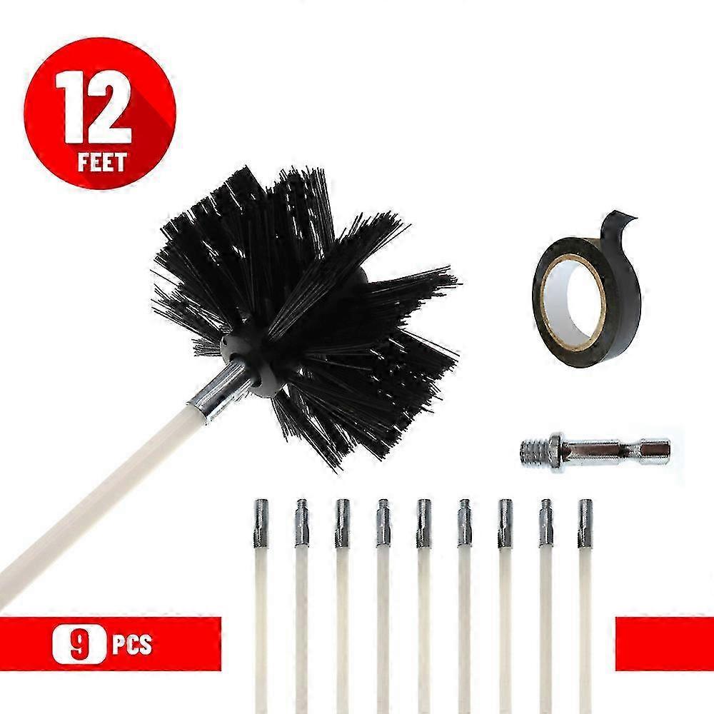 Drill-Ready Flue Cleaner With Nylon Brush