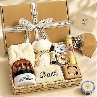 Birthday Gifts for Women,14Pcs Spa Bath Pamper Hamper Gifts Set for Her
Self Care Gift Basket, Massage Oil, Candle, Bath Salts, Soap, Body Scrub,-mjq1