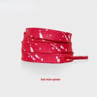 NO.8 Colorful Splash Ink AF1 Shoelaces Women Gilding Men Red Black Hand-painted Sports Casual Basketball Shoes Laces 100/120/140/160