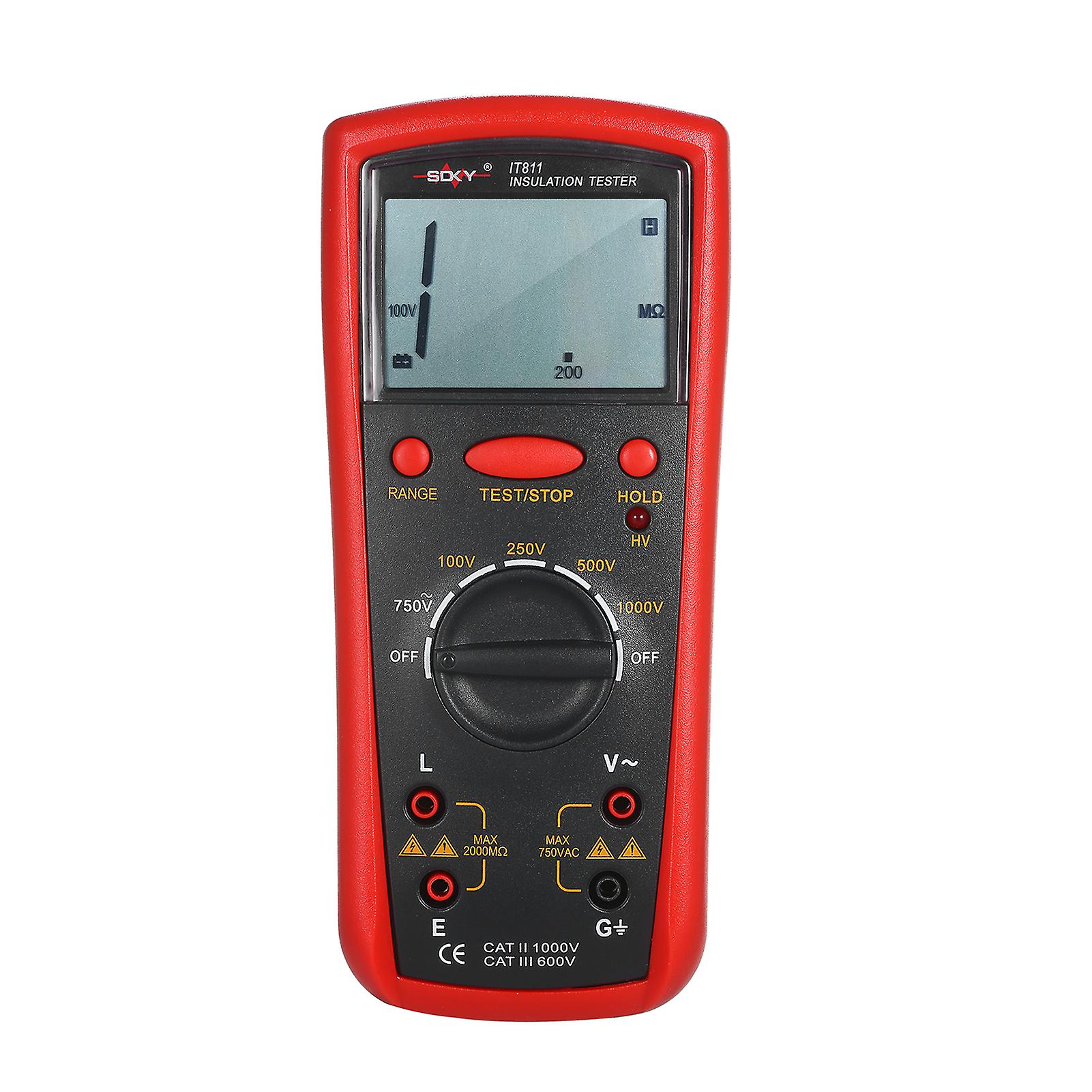 Insulation Resistance Meter Digital Ohmmeter Handheld Insulation Tester