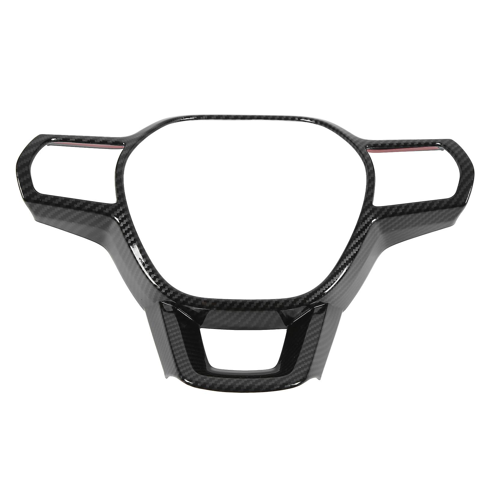 Steering Wheel Cover Frame Carbon Fiber Style ABS Stylish Wearproof Replacement for Civic 2022 LHD