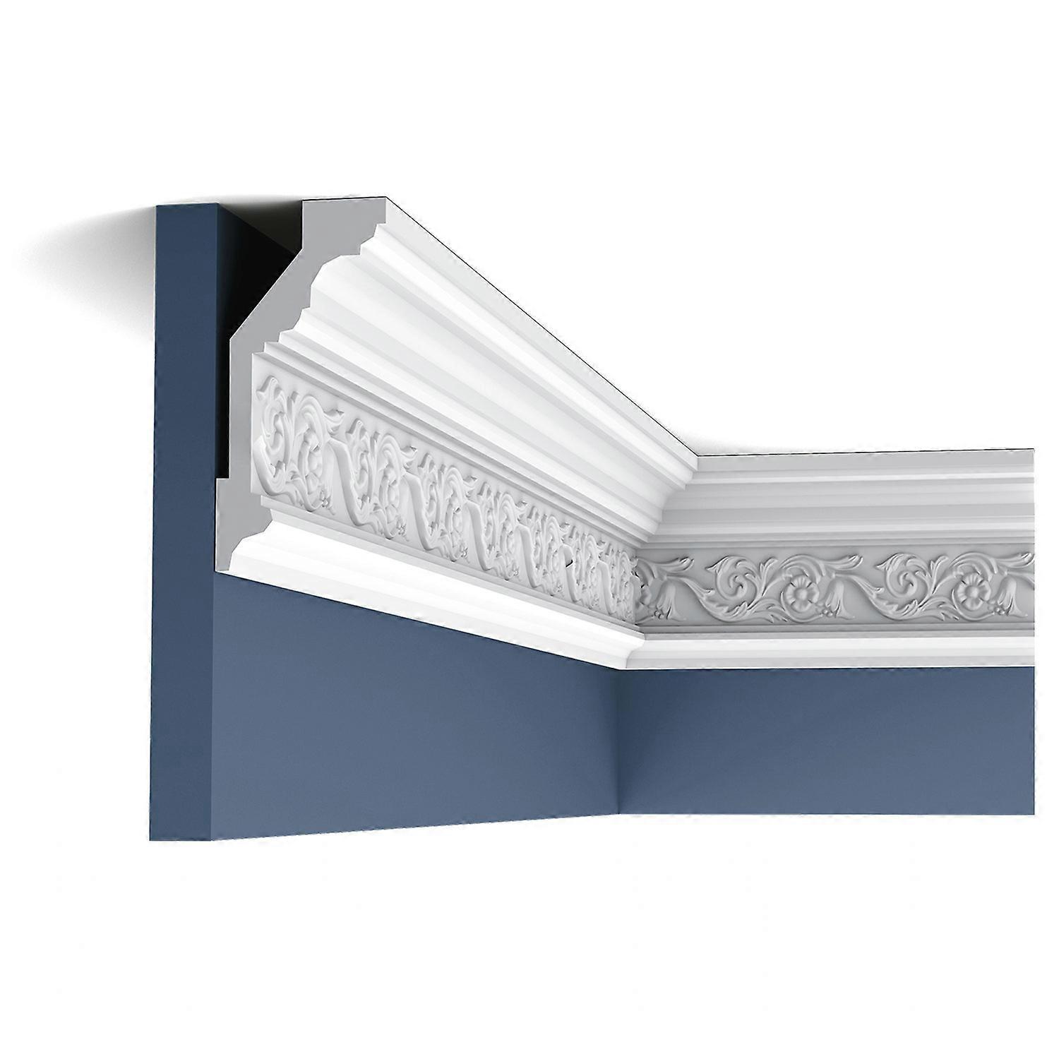 Orac Decor 1 x Cornice moulding C303 LUXXUS white Purotouch® pre-primed lightweight, sturdy, dimensionally stable