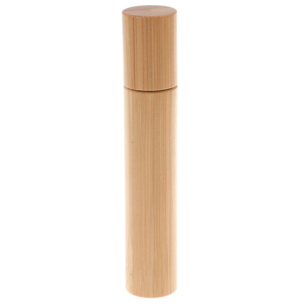 Empty Bamboo Refillable Essential Oil Makeup Bag On Bottle