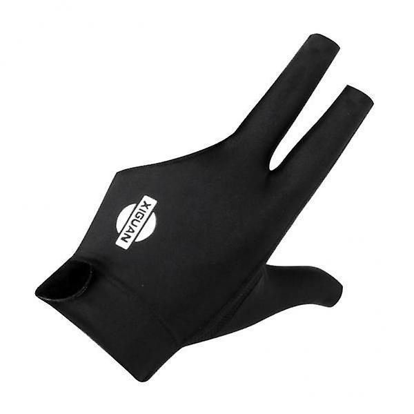 6x3-Finger Professional Elastic Left Hand Snooker Pool Billiard Glove Black