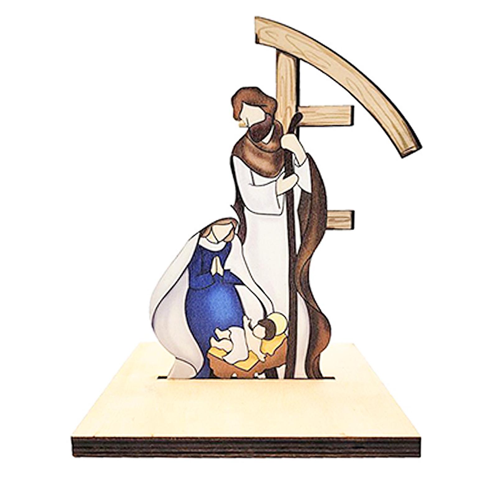 Christmas Nativity Table Ornament Lightweight Colorful Ornament
