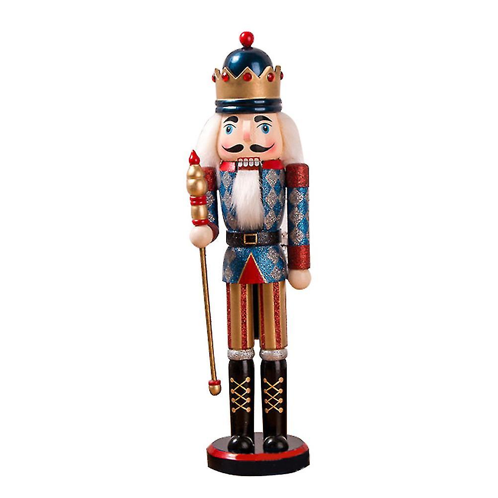 Nutcracker Soldier Ornaments 38cm Nutcracker Figure Wooden Ornaments for Home Christmas Party Decoration New Year Gifts for Children