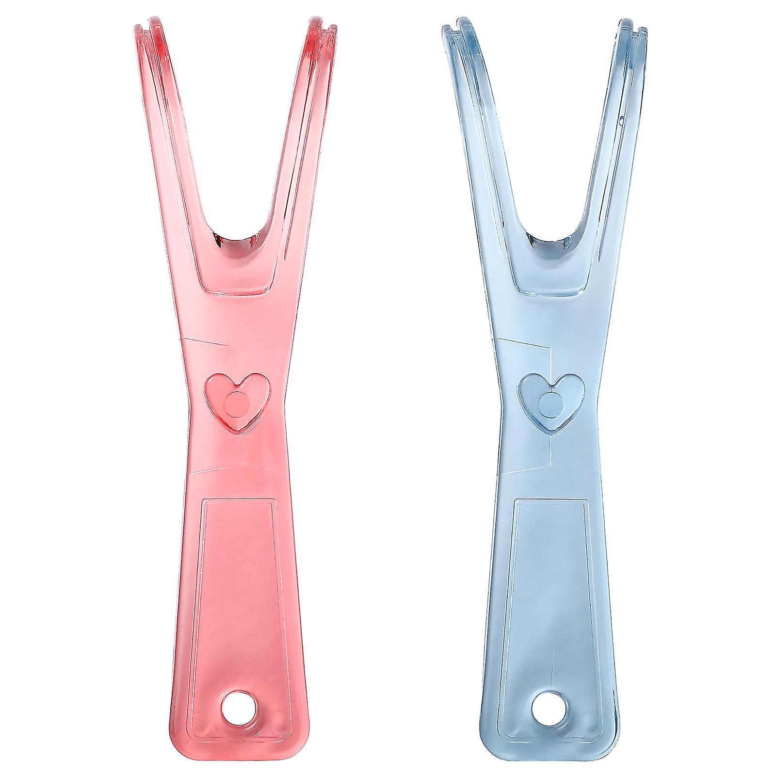 2 Pcs Flossing Reusable Floss Picks Built- In Spool Flat Wire Floss Replacement Rack Floss Tool