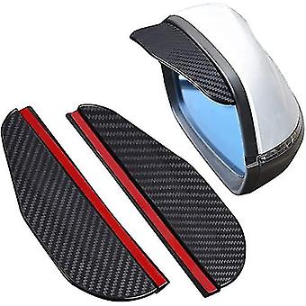 1 Pair Car Side Wing Mirror Rain Protector Cover Cap Smoke Guard Universal Carbon Fiber Rear View Side Mirror Rain Eyebrow For Cars Suv Truck