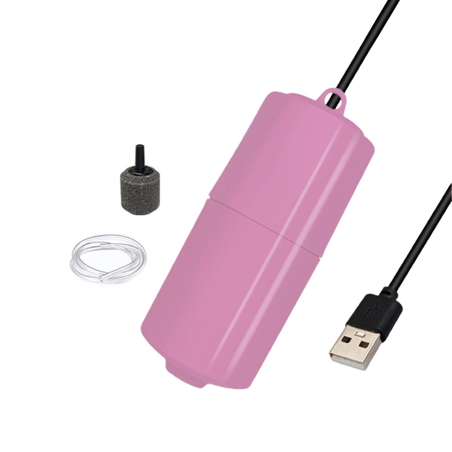 1 Set Aquarium Air Pump USB Charging Efficient Oxygenation Quiet Operation Energy-Saving Oxygen Pump
