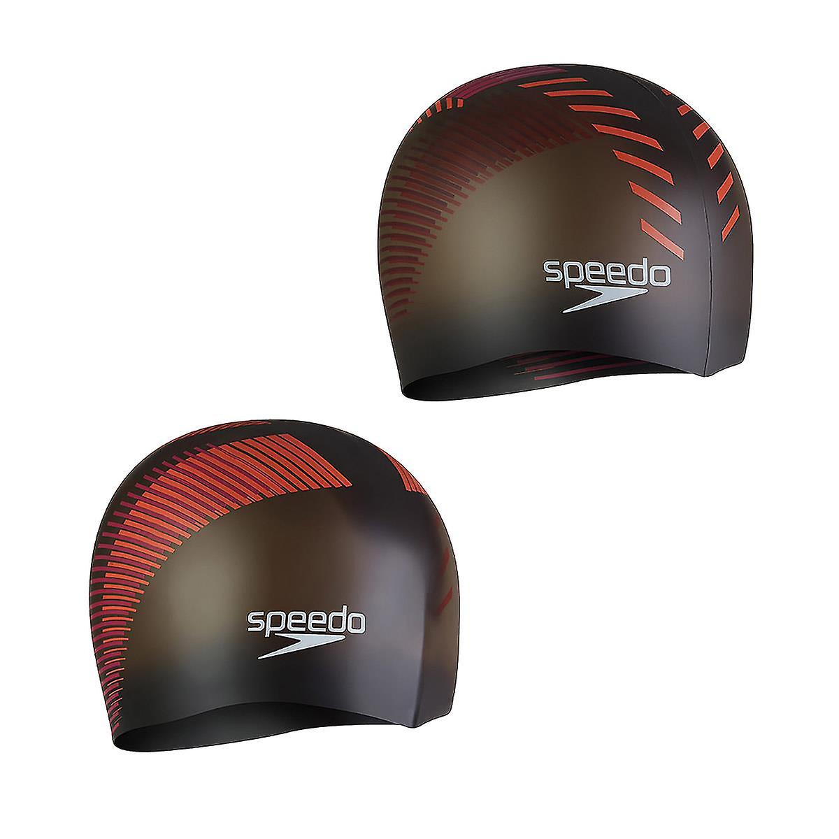 Speedo Reversible Moulded Silicone Cap - Tropical Punch/Black/White - Womens