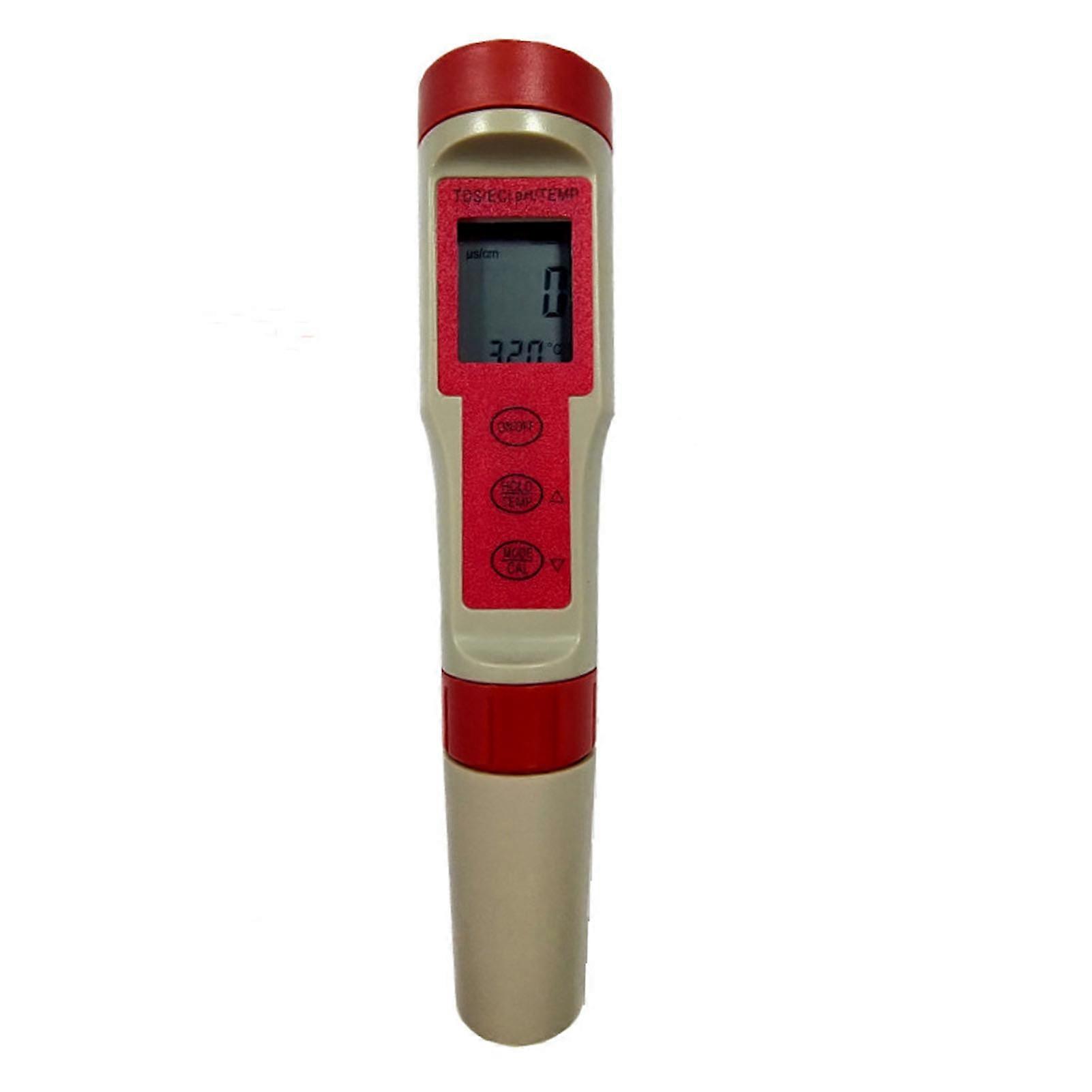 4 in 1 Water Quality Tester PH TDS EC Temperature Detection Sensitive Precise Water Quality Monitor with HD Screen