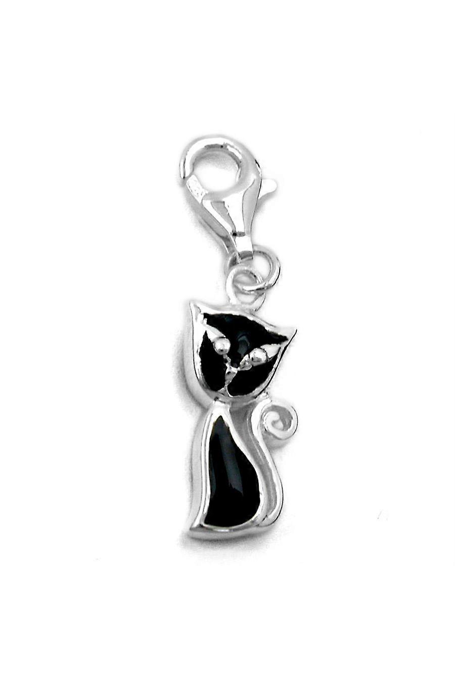 Pendant Charm Black Cat Silver 925 - Gl90655