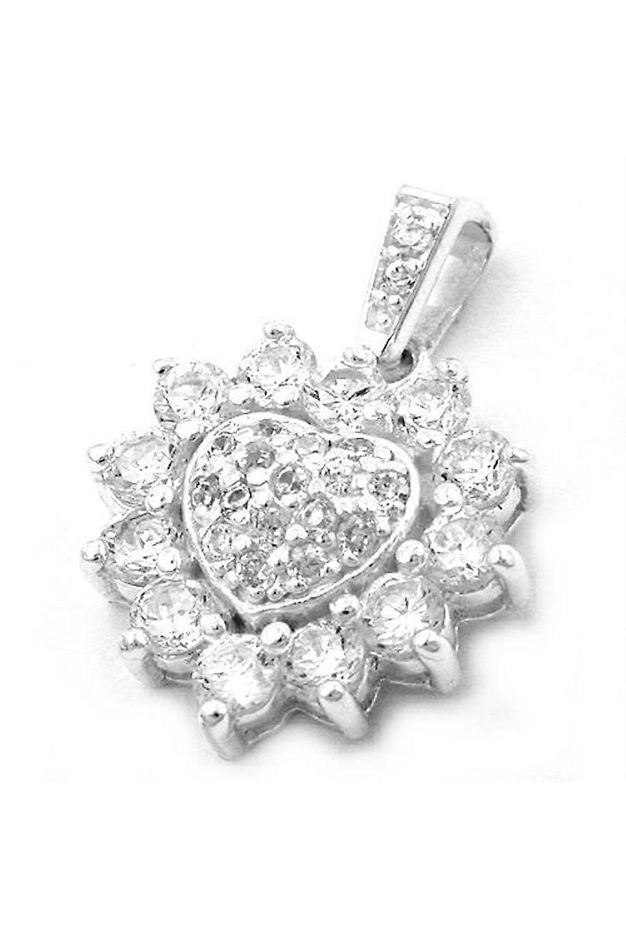 Pendant Heart Zirconias Silver 925 - Gl90457
