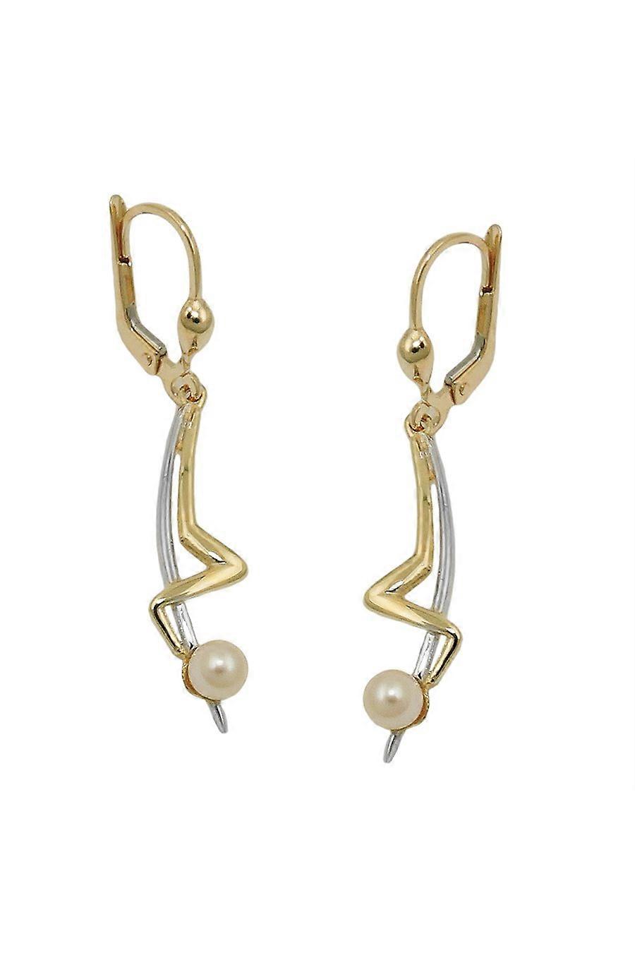 Leverback Earrings Pearl 9k Gold - Gl431393