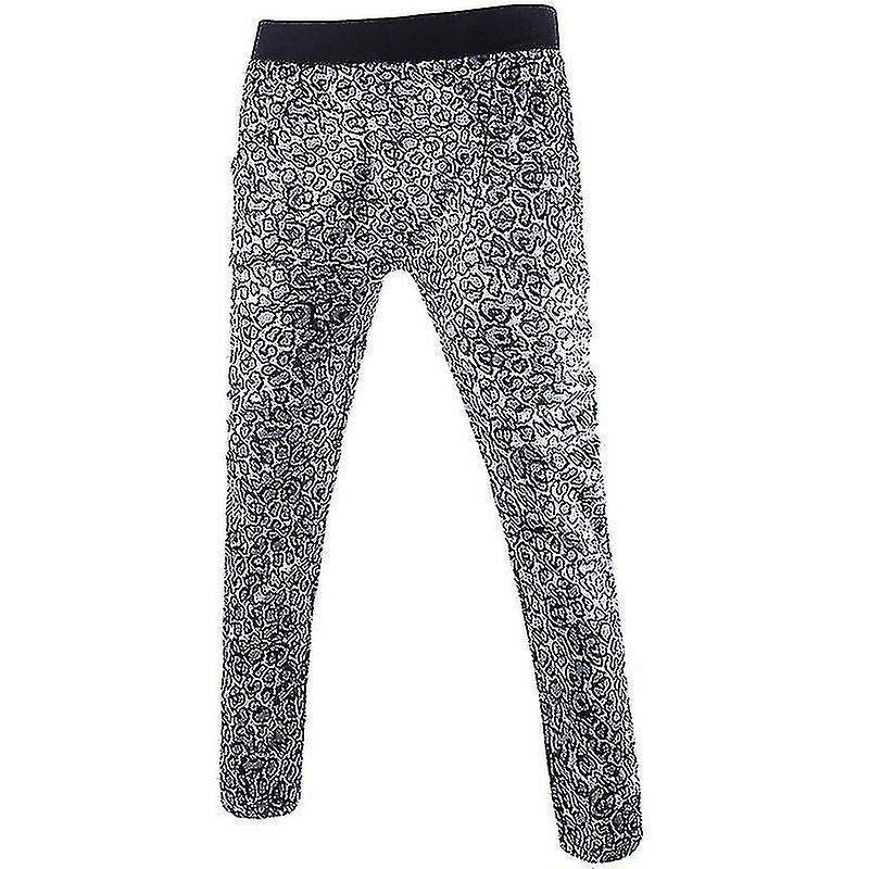 Herr Leopard 3D-tryck Byxor Träningsbyxor Långa Jogger Leggings Byxor