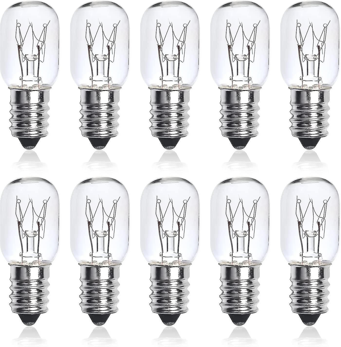 10パック25w SES E14小型エジソンスクリューピグミーランプ電球、調光可能T22透明白熱オーブン電球ヒマラヤ塩ランプ電球アプライアンス電球コンパ