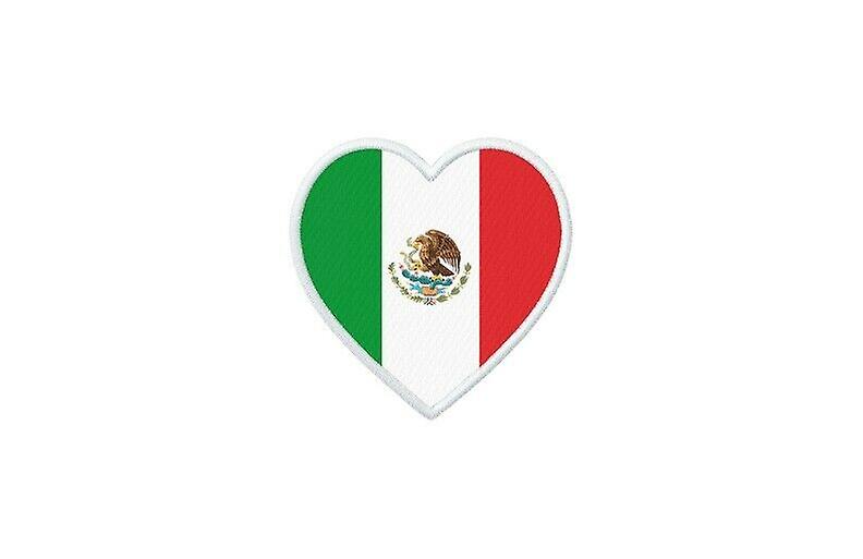 Patch badge ecusson prints thermocollant heart flag MEX Mexico