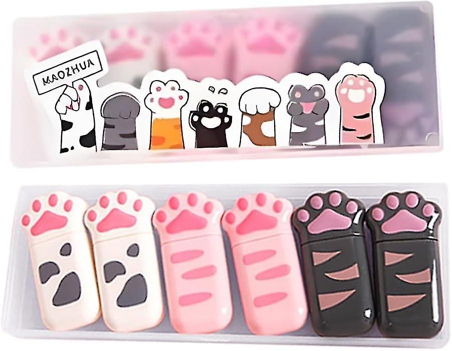 6 Pack Mini white Out Corrcetion Tape,Cute Quick Dry Japan White Out,with Easy to Use Cat Paw Applicator,for Back To School Supplies,Valentines Day Gi