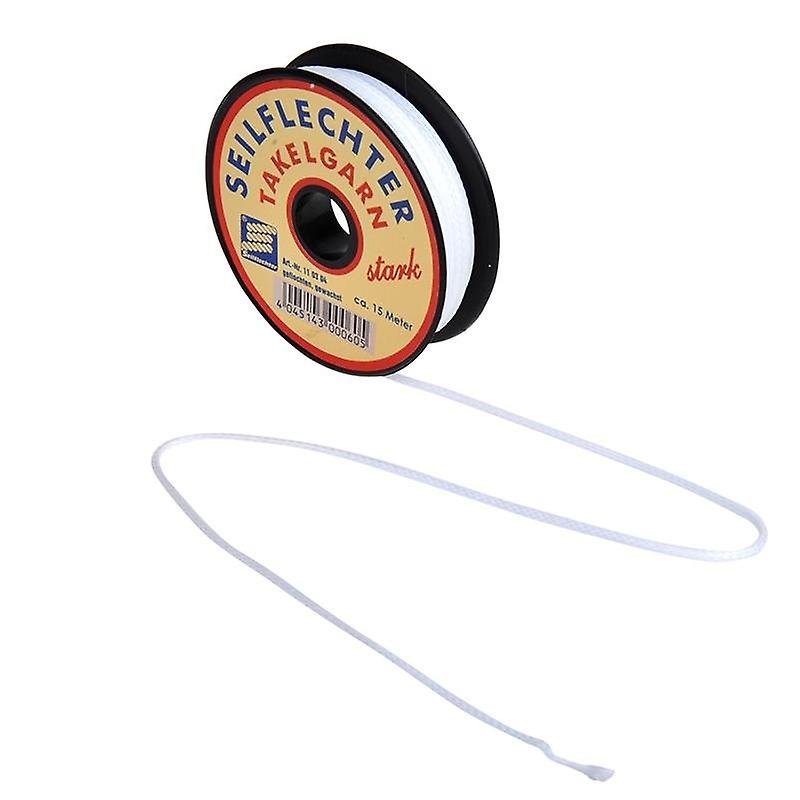 Whisk yarn. thick. Waxed. 15m. white