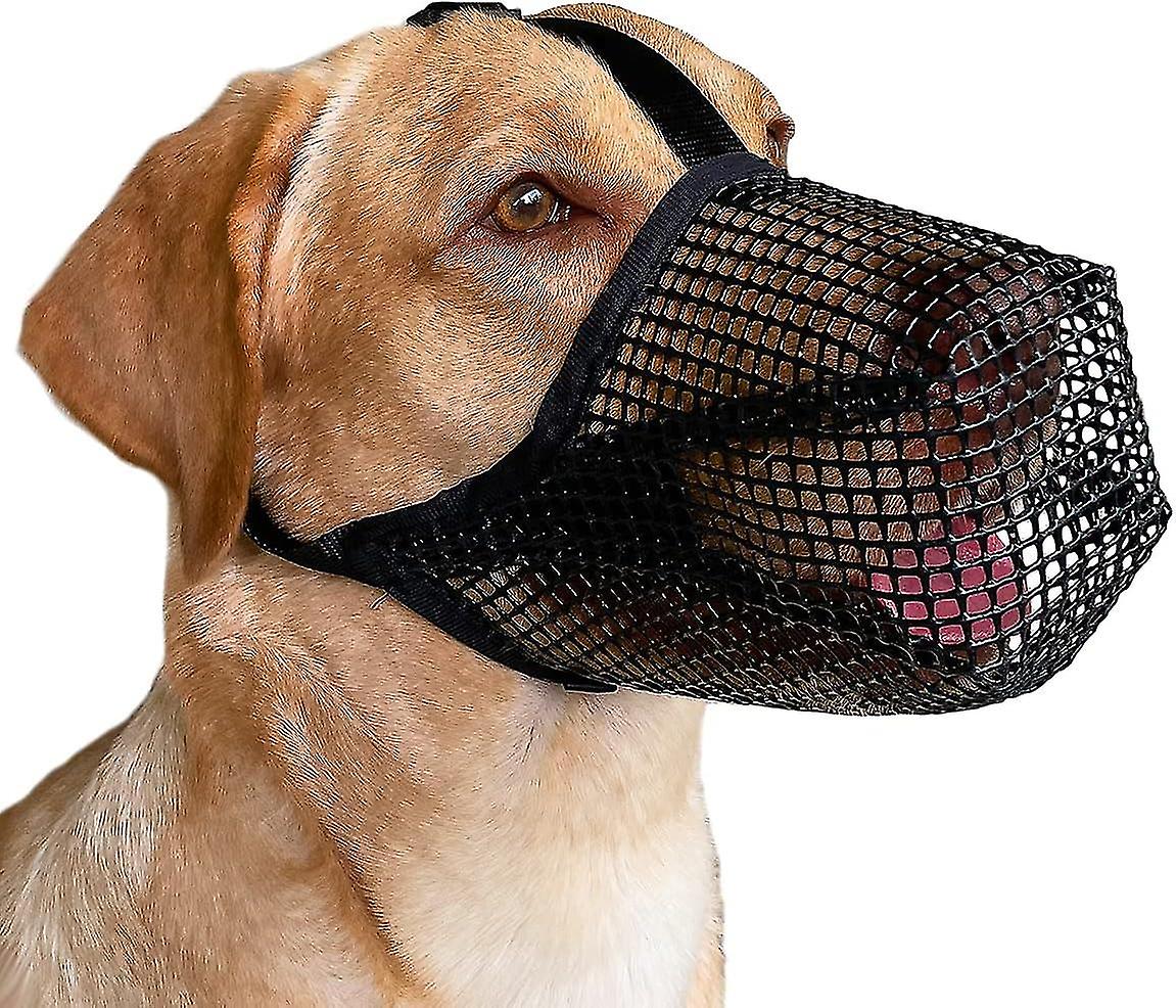 Dog Muzzle With Adjustable Straps, Soft Mesh Covered Muzzles For Small Medium Large Dogs