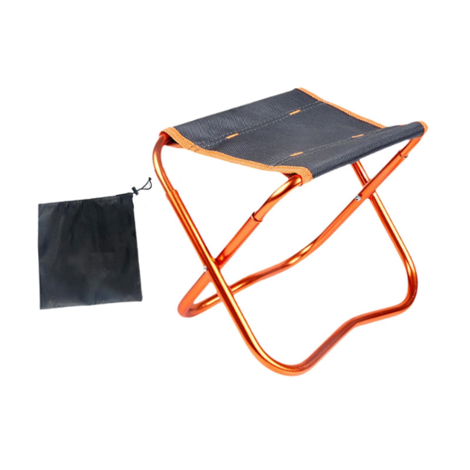 Portable Folding Stool Metal Frame Recliner Foot Rest for Patio Hiking Beach
