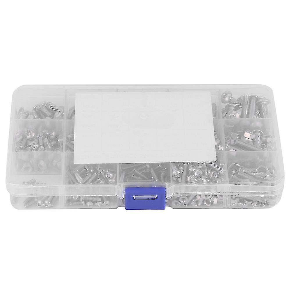 520pcs Stainless Steel Hex Socket Head Cap Screws Assortment Set Kit