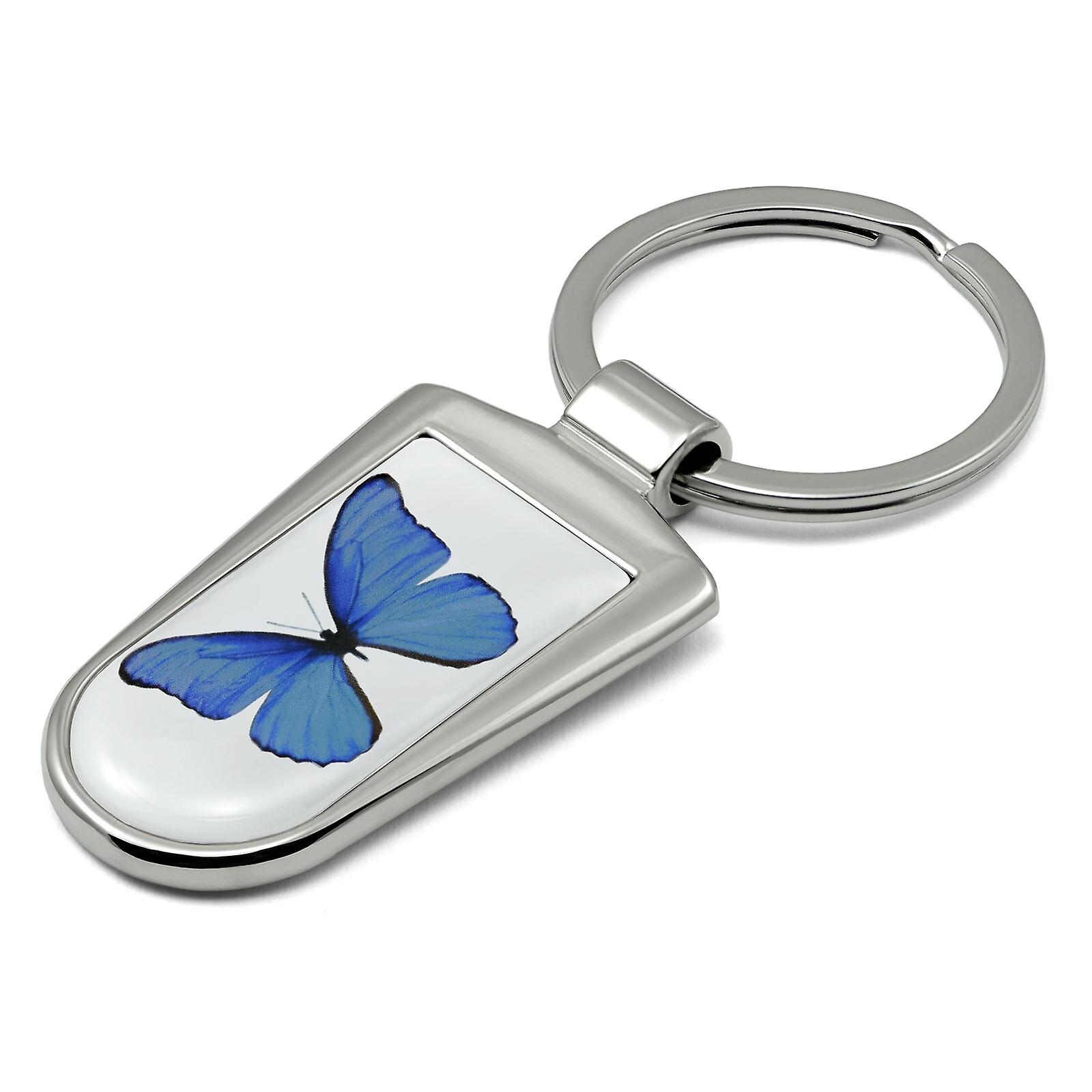Butterfly Print Key Ring - Blue KRG-50.29