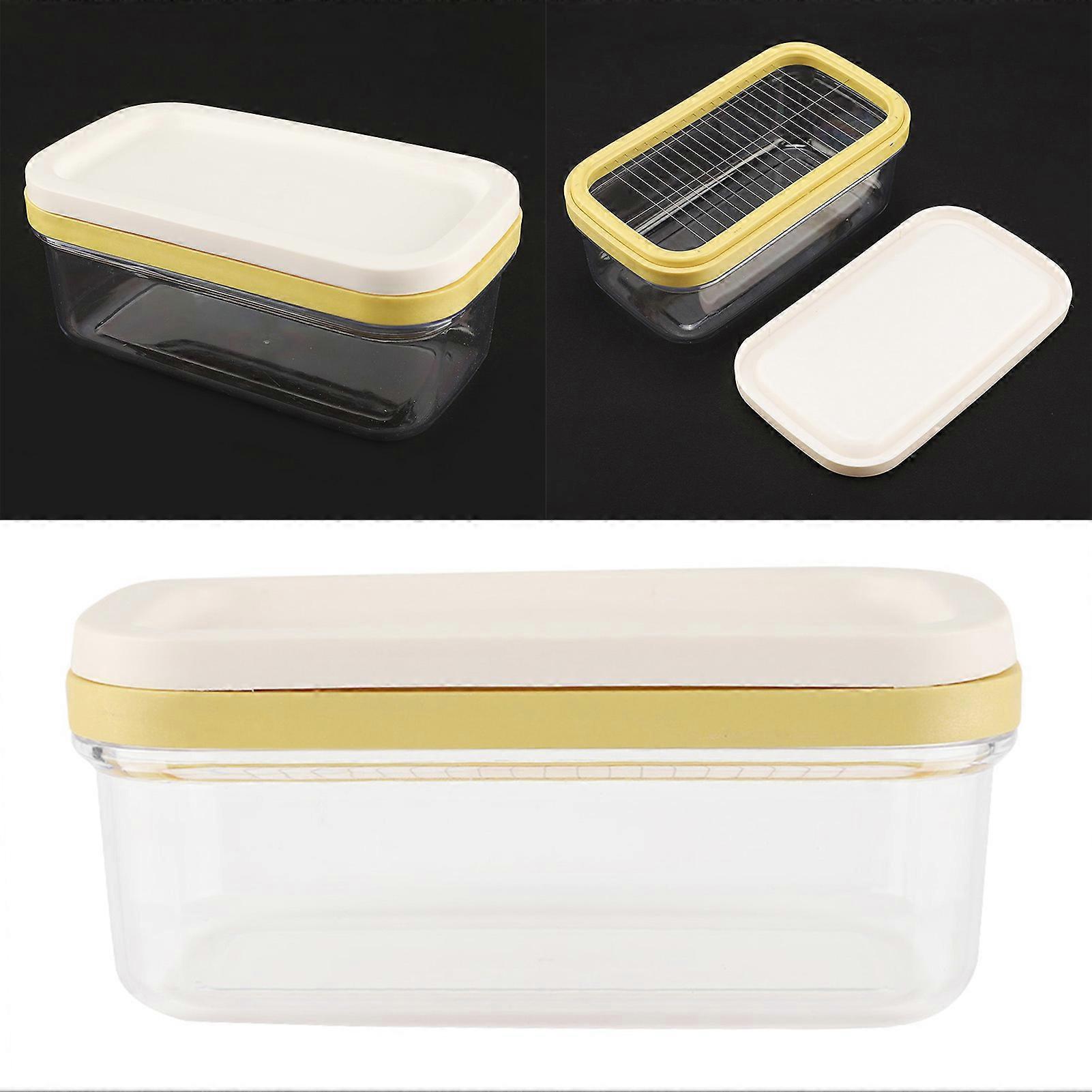 Butter Box Cheese Container with Cutting Net, 17x10x7 cm, Transparent