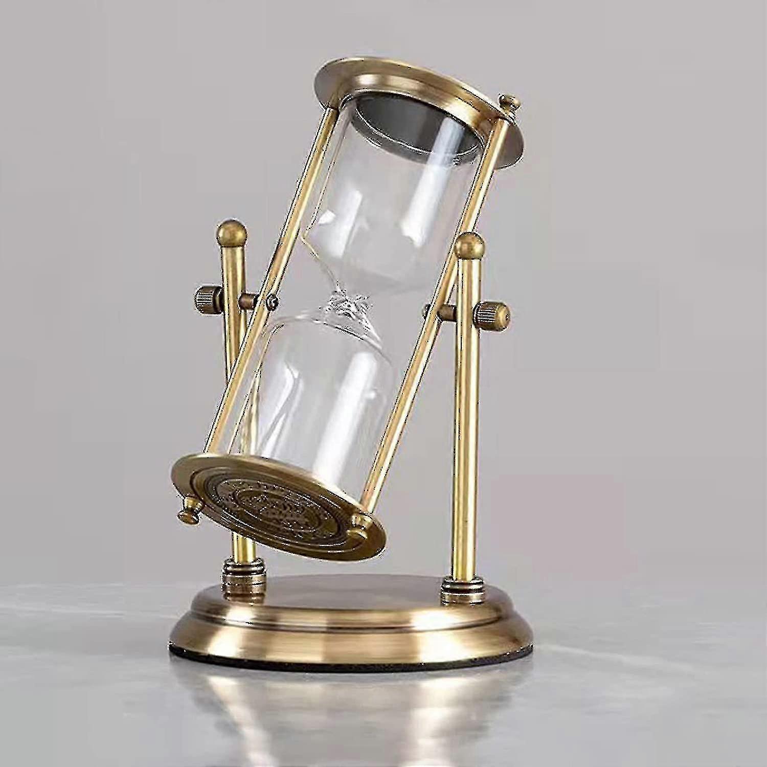 Empty Bottle Hourglass Empty Hourglass 360 Rotating & Engraving Brass Sand Clockmetal Sand Watch-Yvan