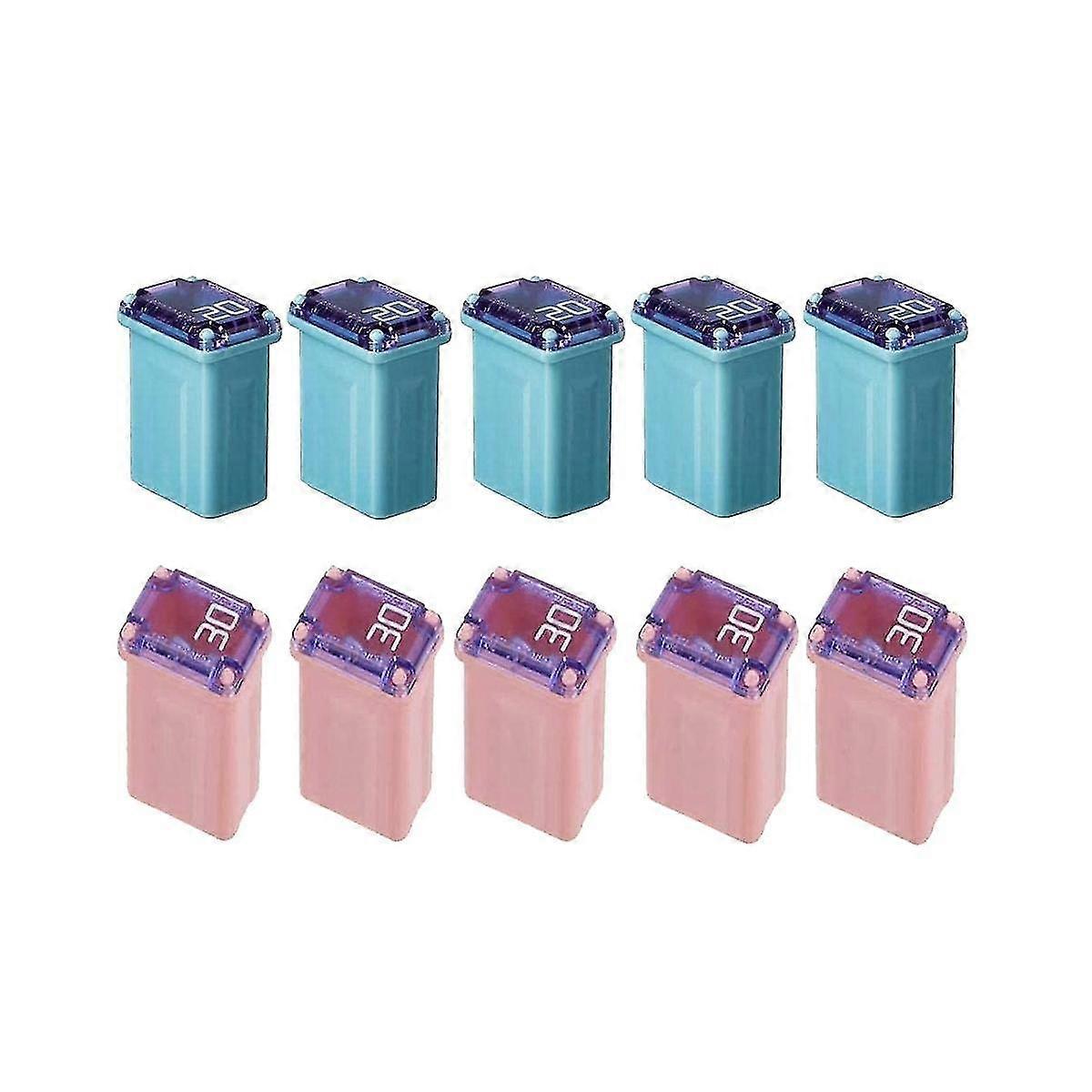 10 PCS of 20Amp 30Amp Miniature Box Fuses FMM MCASE Type FMM Maxi Fuses ("Low Blow")