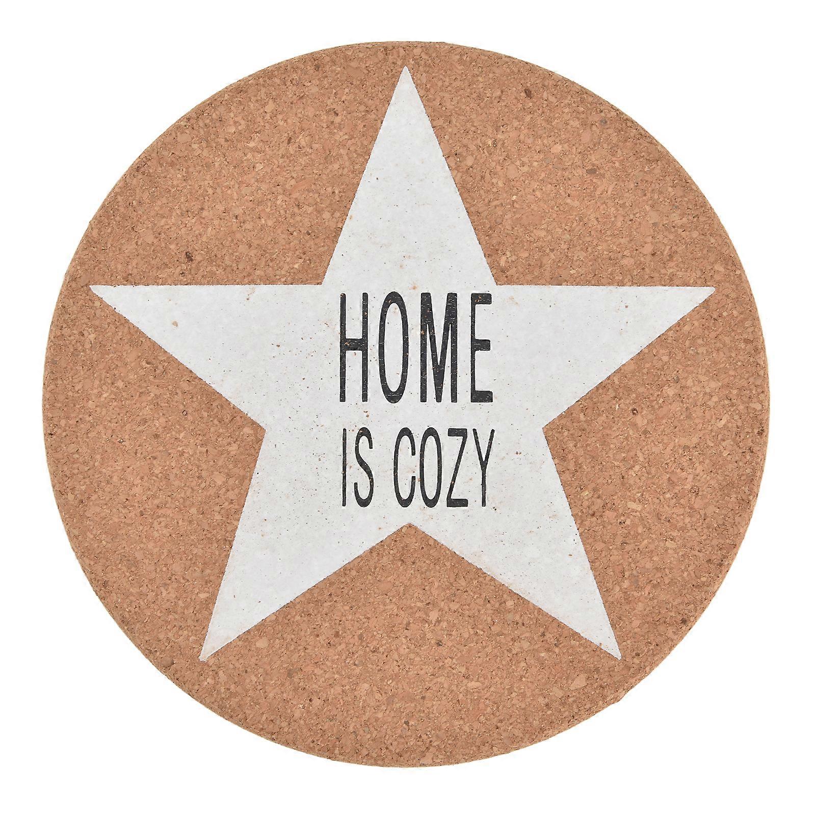 Cork Coasters Scratch Proof Thick Good Absorption Practical Highly Durable Widely Used Exquisite Drink CoastersFive Pointed Star