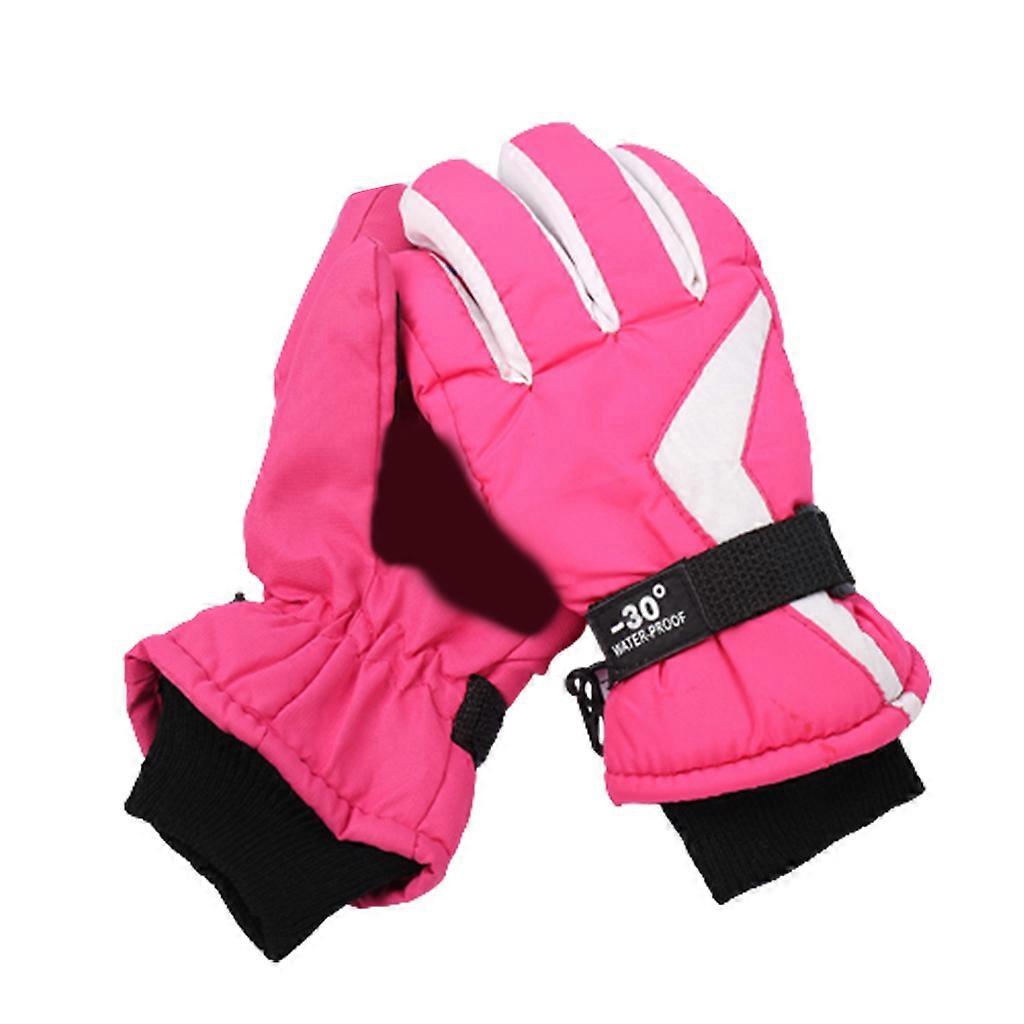 unbrand Gants de ski Gants imperméables pour creuser la luge Jeux de neige Sports de plein air Rose