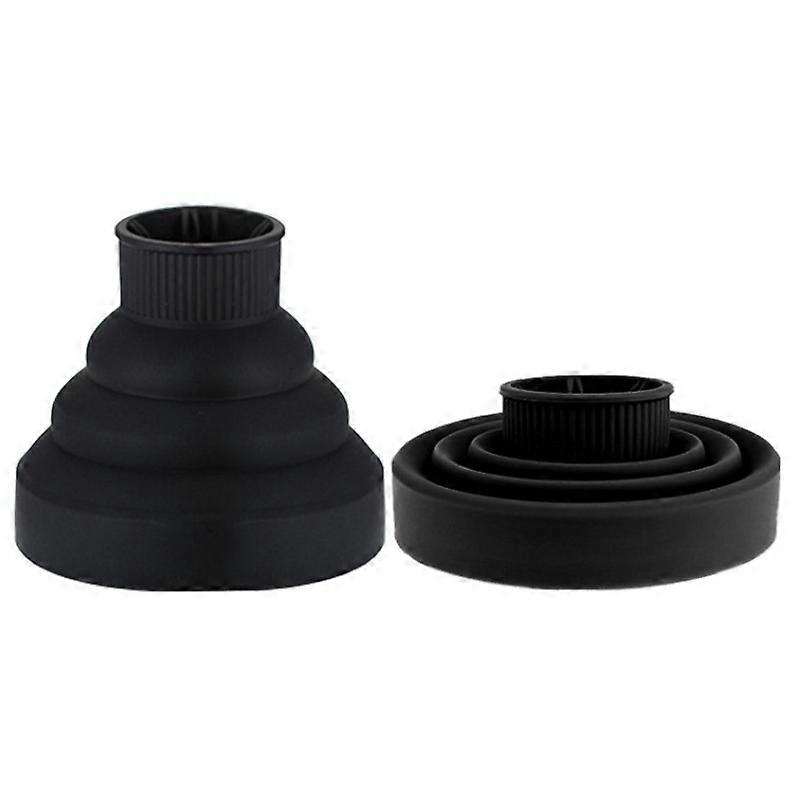 Diffuseur de sèche-cheveux pliable en silicone résistant à la chaleur - Capuche de coiffage et de curling rétractable pour un usage domestique