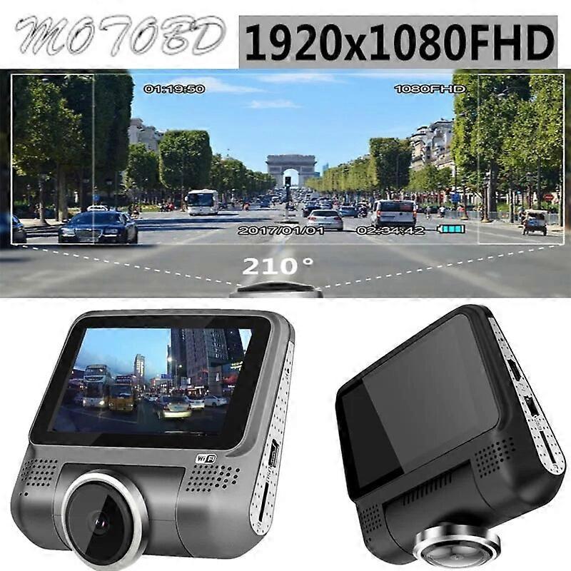 WDR 1080P Dash Cam 3 Inch DVR Car Driving Recorder Infrared Night Vision,Park Monitor,G~Sensor,Loop Recording,WIFI Phone APP ST1M623