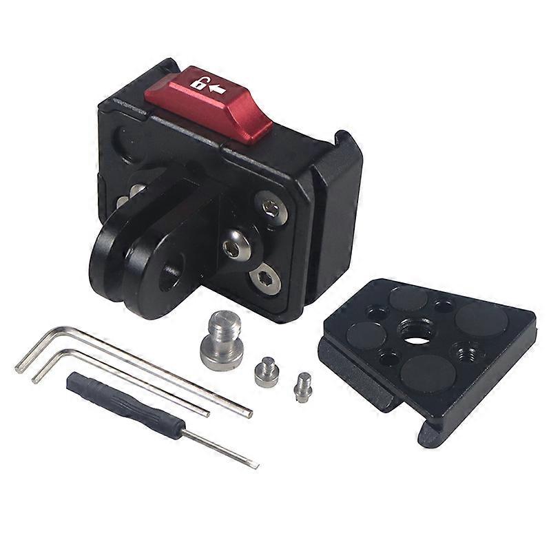 Quick Release Mounting Plate Board, Shake Clamp, V Port for GoPro 11 Mini Insta360, Drift Action Cameras, DSLR Gimbal Tripod jos