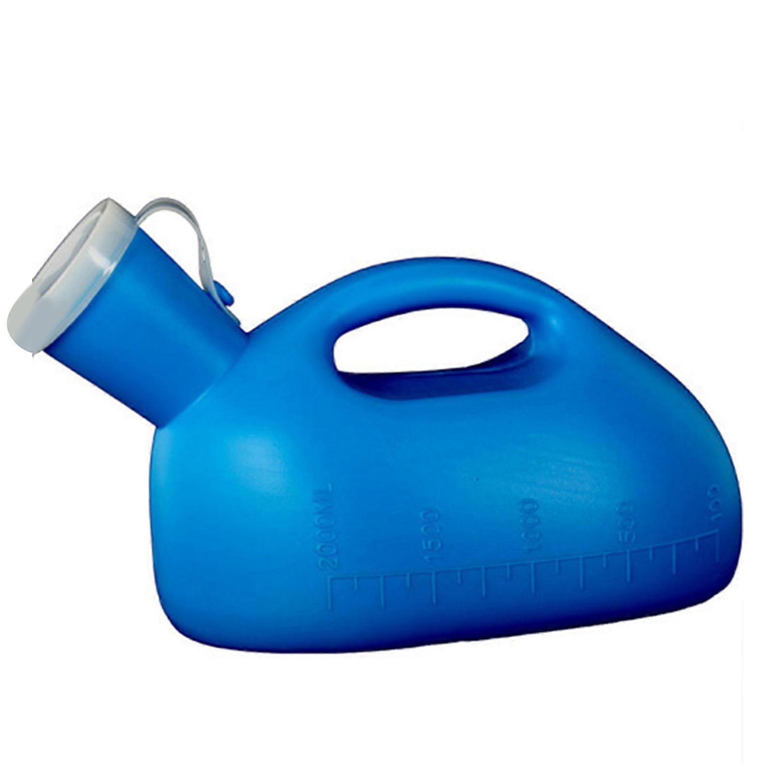 Men Urinal Wide Openning Spill Proof Cover 2000ml Capacity Men Urinal Bottle For Elderly