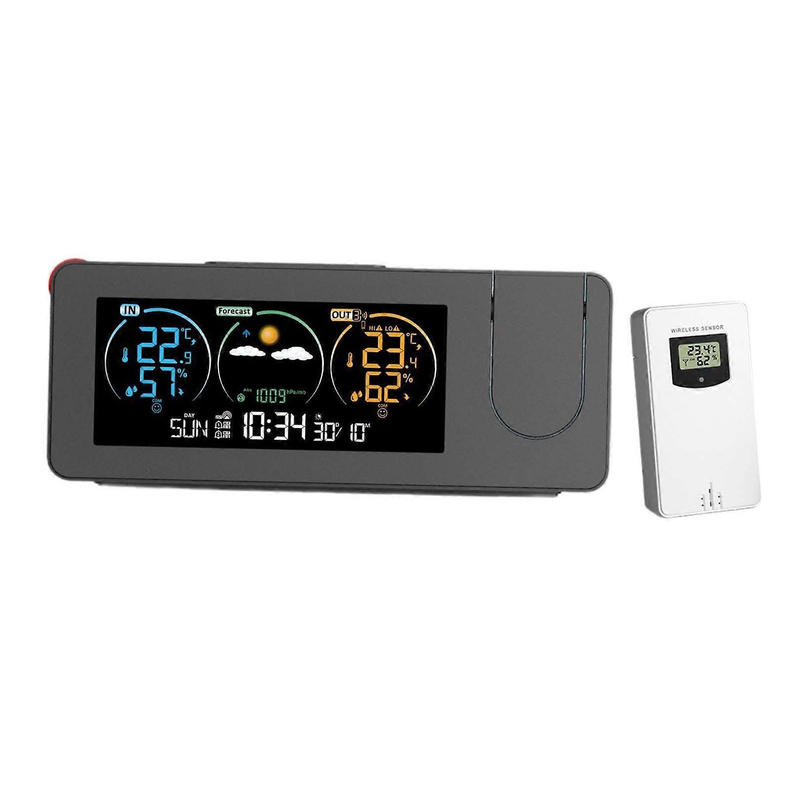Weather Station with Projection Alarm Clock Versatile
