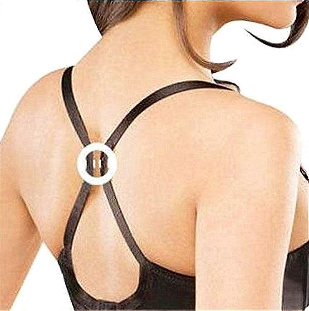 6 Pieces Non-slip Bra Straps Elastic Adjustable Holder with Bra Clips