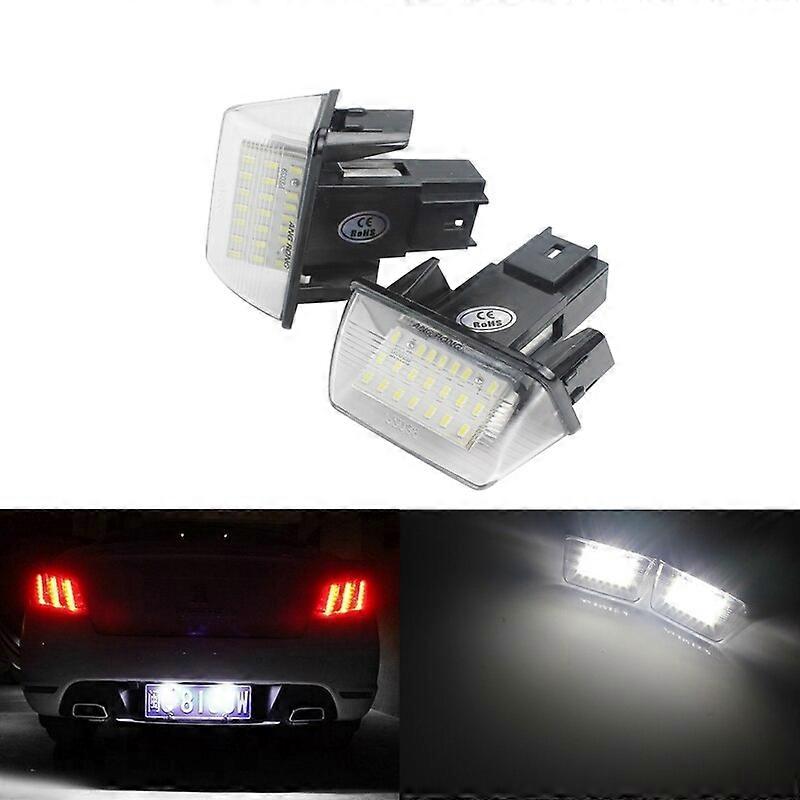 ANGRONG Canbus LED License Number Plate Lights Bulbs For Peugeot 206 207 307 308 406 407 Citron C3  C4 C5 BERLINGO SAXO XSARA Motor Vehicle Lighting