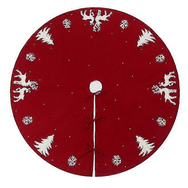 3d Knitted Elk Christmas Decoration Woolen Tree Skirt