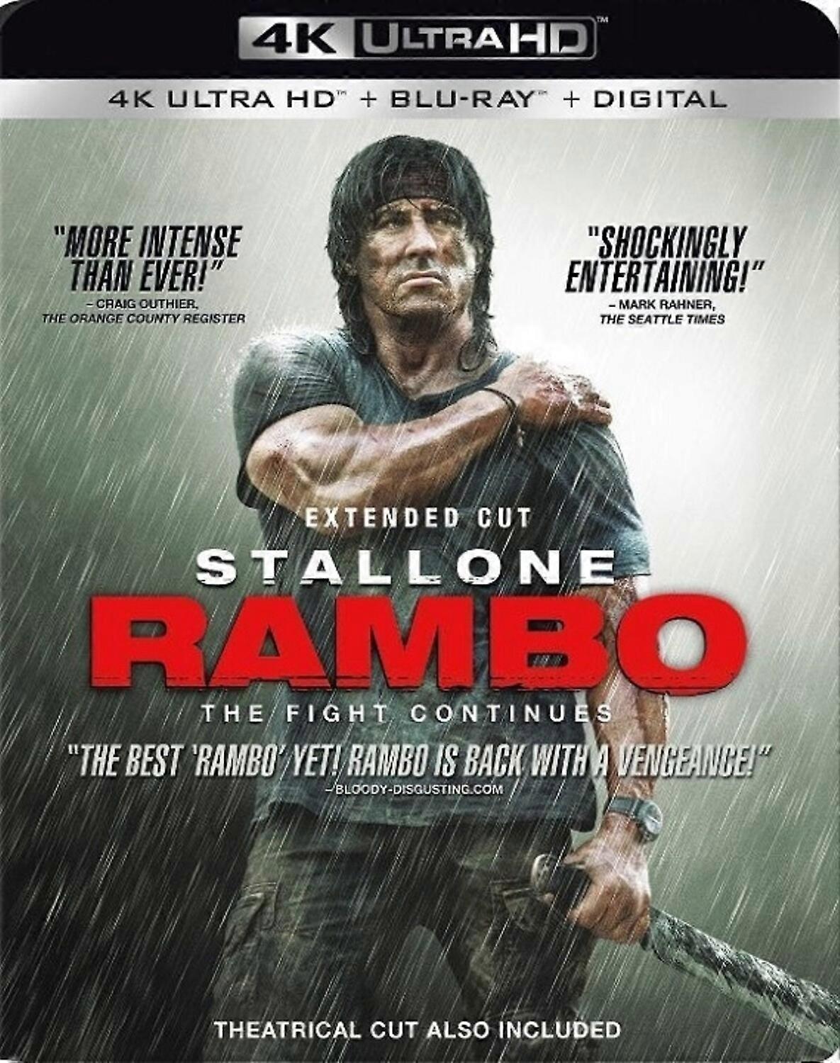 Lions Gate Rambo [REGIONE ULTRA HD BLU-RAY: A USA] Con Blu-Ray, Mastering 4K, Copia digitale, Dolby, Sottotitolato, Widescreen, Confezione da 2 Imp...