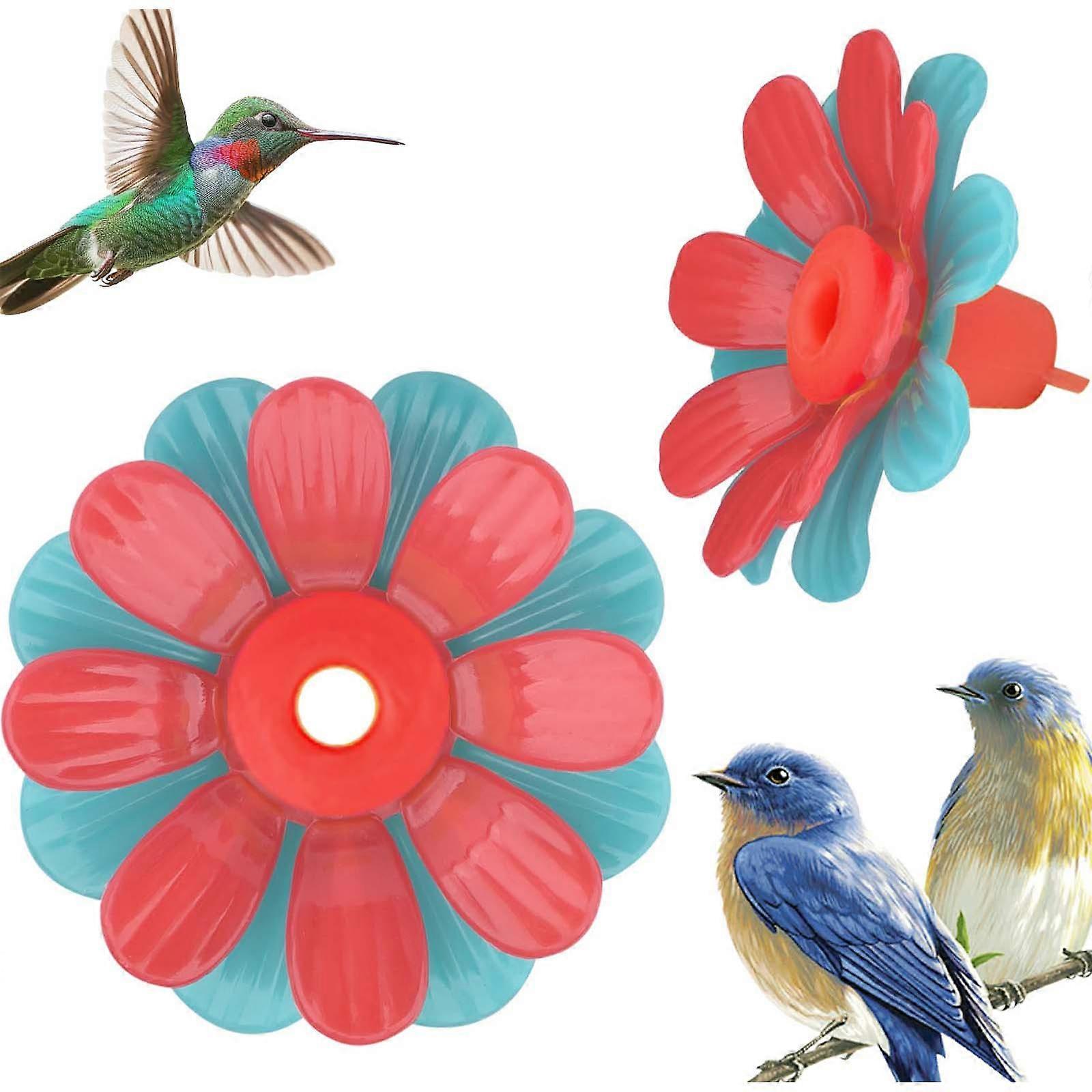 Dubbel Plast Simulerad Växt Blomma Kolibri Matare Blomma Kolibri Attraktor Feeder Blomma 30st