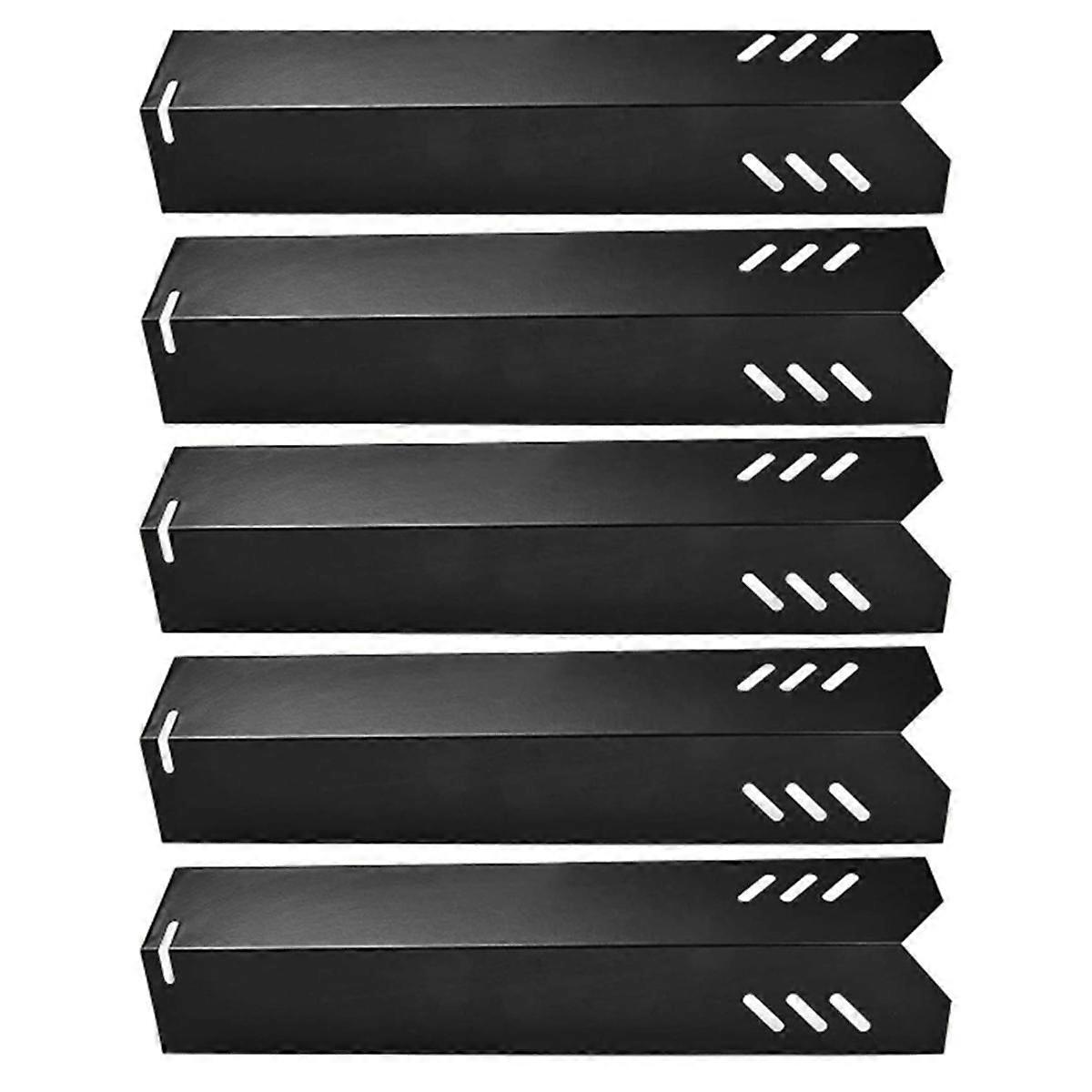 5pcs Grill Heat Plates 15 Inch Porcelain BBQ Heat Plate Grill Cover Burner Cover for Backyard Grill BY13-101-001-1