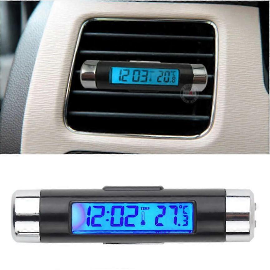 Ck Creative Car Clock Thermometer Car Electronic Clock Electronic Watch Luminous