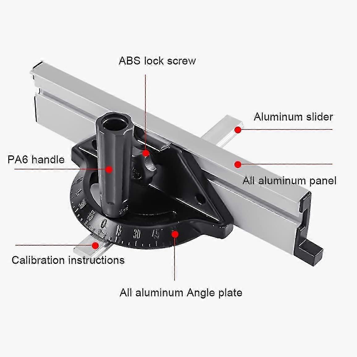 Table Saw Ruler Miter Gauge Fence System Woodworking Block Tools ...