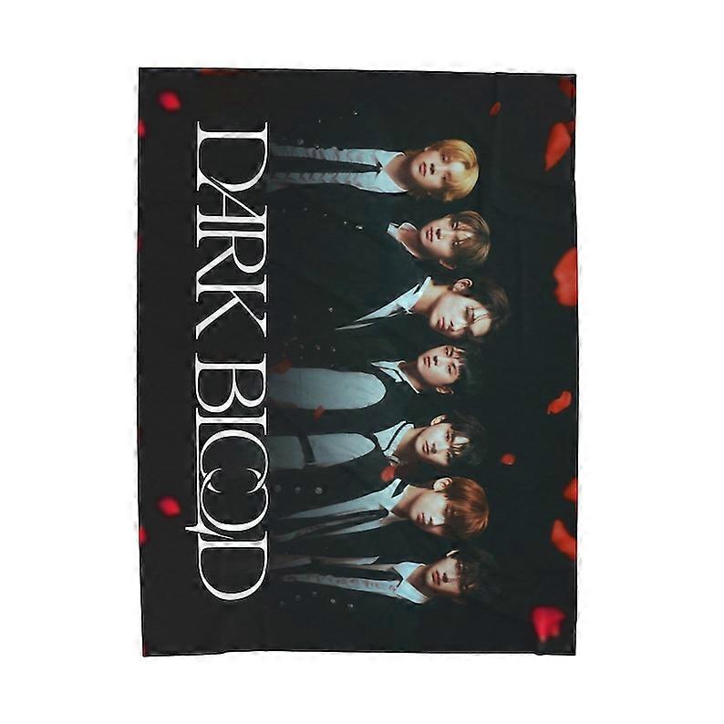 بطانية Enhypen بالدم الداكن ، بطانية Fate Tour Enhypen ، Enhypen Merch ، ديكور المنزل Enhypen ، هدية لمروحة Enhypen ، هدية مخصصة ، شخصية- WVNY8