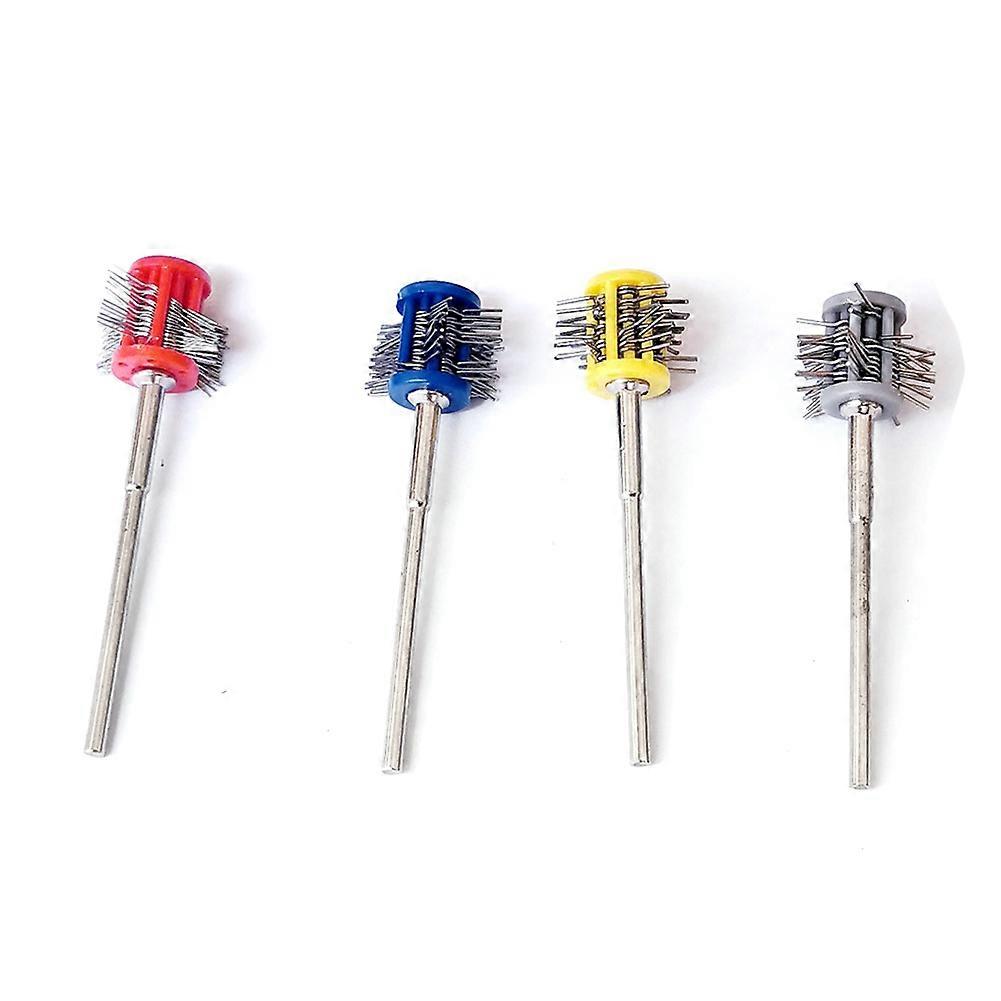 4Pcs Pro Texturning Brushes Professional Polishing Grit Mounted Matt Wire Brush Jewelry Brush with