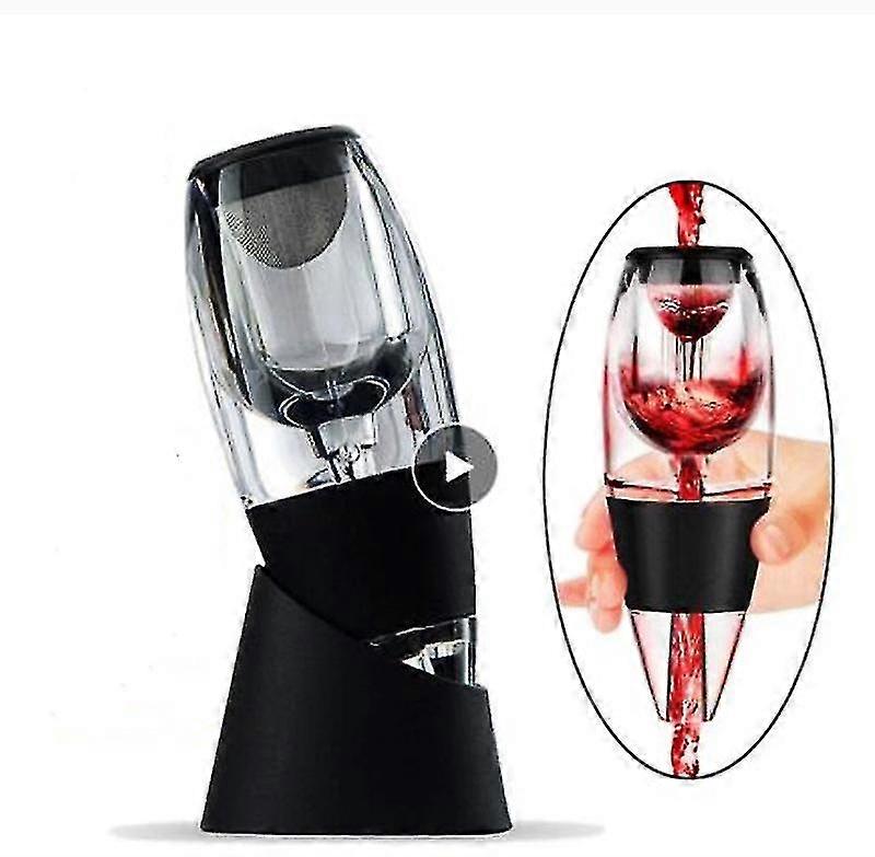 Portable Wine Decanter Inflatable Filter Magic Aerator Set Family Party Bar Essential-
